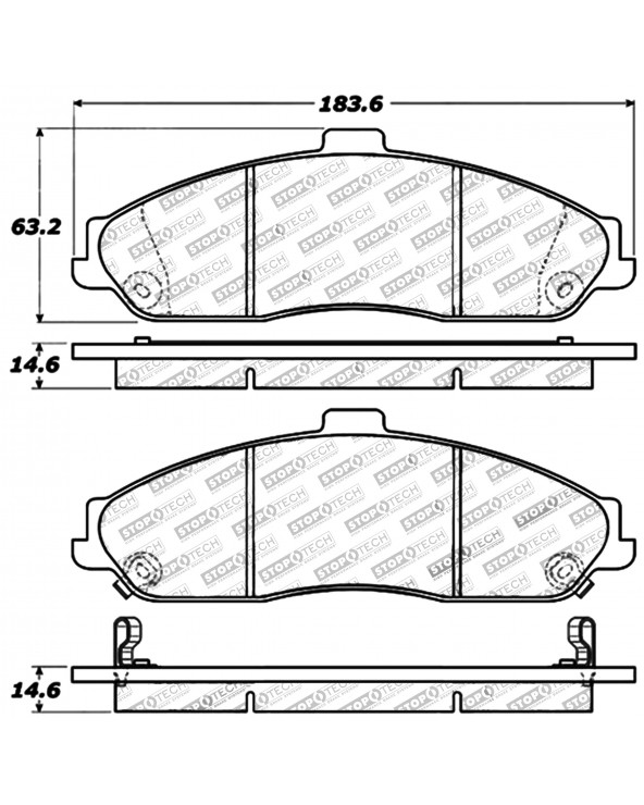 StoptTech Sport  Bremsbeläge Vorne VA Ford Mustang 5. Generation [Bj. 05 - 14] - 4.0l