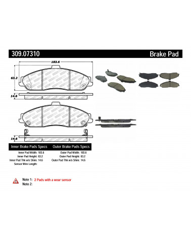 StoptTech Sport  Bremsbeläge Vorne VA Ford Mustang 5. Generation [Bj. 05 - 14] - 4.0l