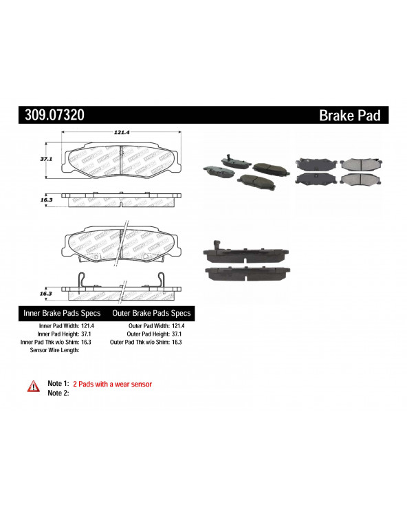 309.07320 StopTech Sport  Brake Pads - Bremsbeläge Vorne VA