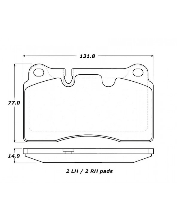 StoptTech Sport  Bremsbeläge Vorne VA Ford Mustang 5. Generation [Bj. 05 - 14] - 4.0l