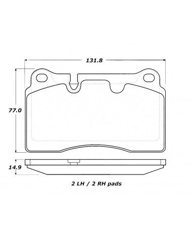 StoptTech Sport  Bremsbeläge Vorne VA Ford Mustang 5. Generation [Bj. 05 - 14] - 4.0l