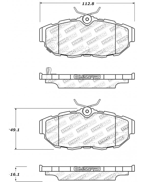 StoptTech Sport  Bremsbeläge Vorne VA Ford Mustang 5. Generation [Bj. 05 - 14] - 4.0l