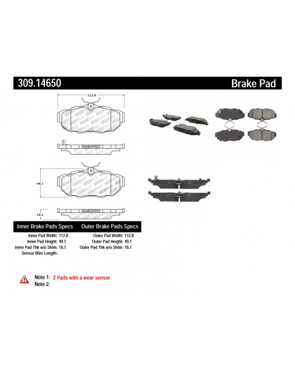 StoptTech Sport  Bremsbeläge Vorne VA Ford Mustang 5. Generation [Bj. 05 - 14] - 4.0l