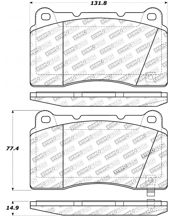 309.14630 StopTech Sport  Brake Pads - Bremsbeläge Vorne VA